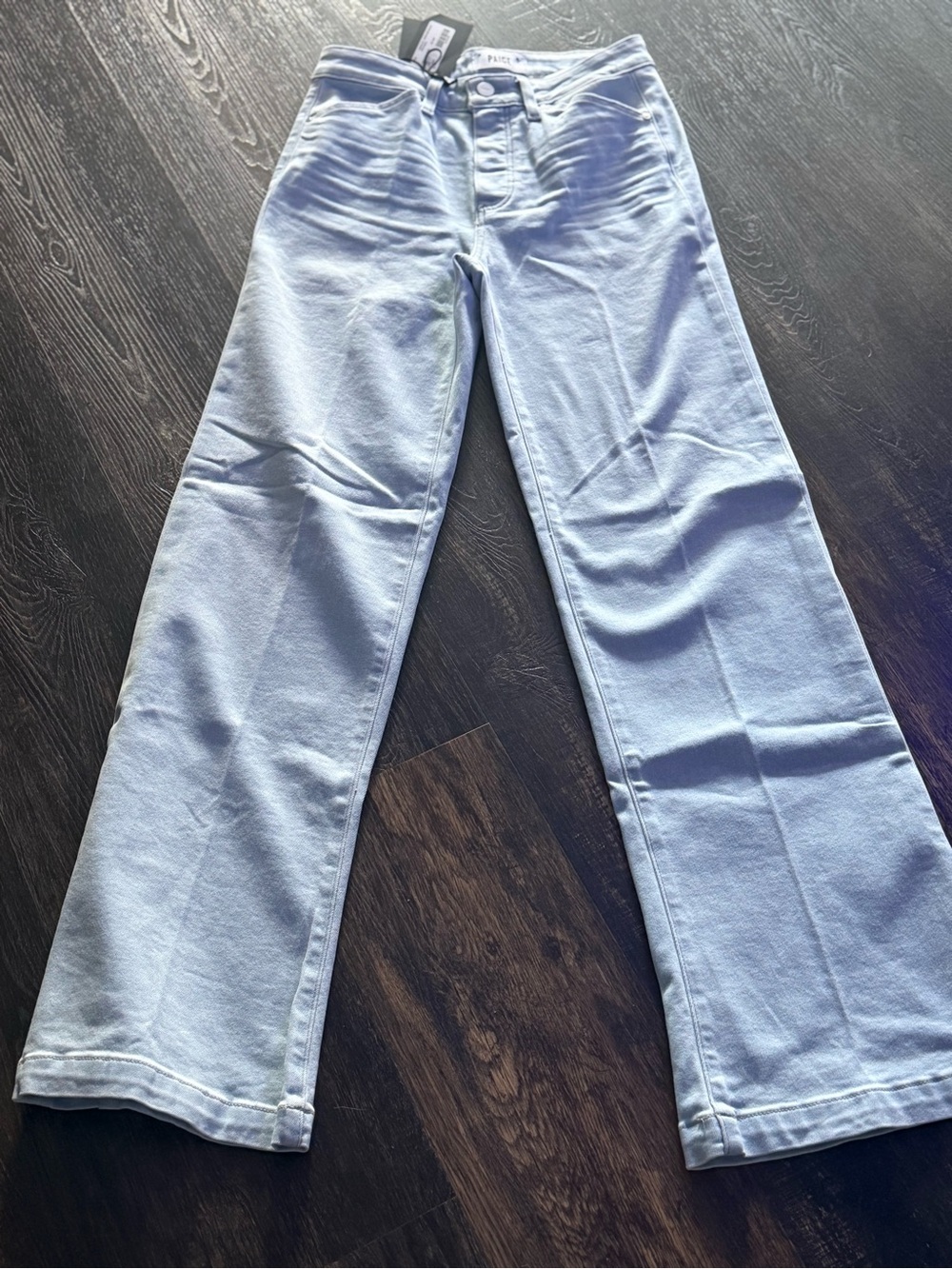Paige Leenah Slim Wide Leg Jeans NWT Size 26 Del Mar Light Wash
